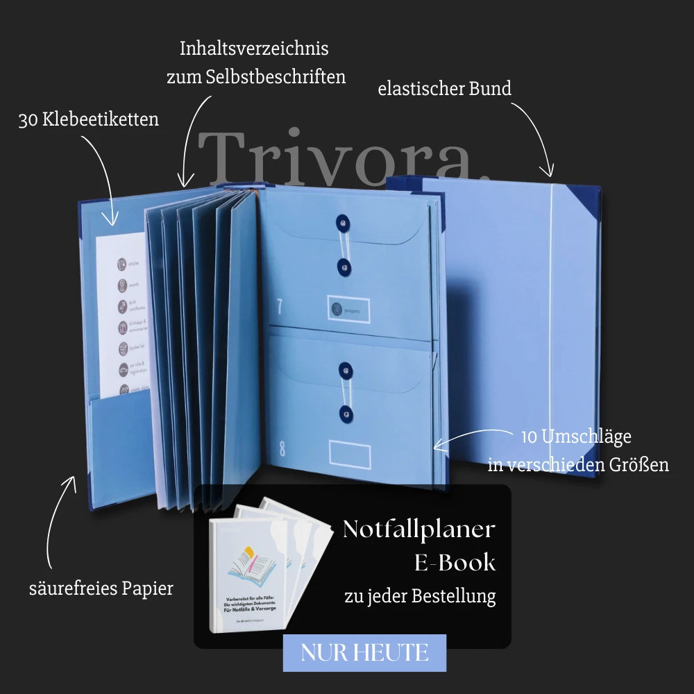 Trivora™ Lebensbuch Dokumenten-Organizer