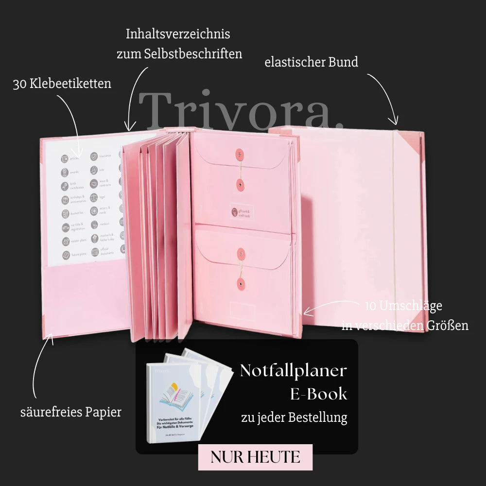 Trivora™ Lebensbuch Dokumenten-Organizer