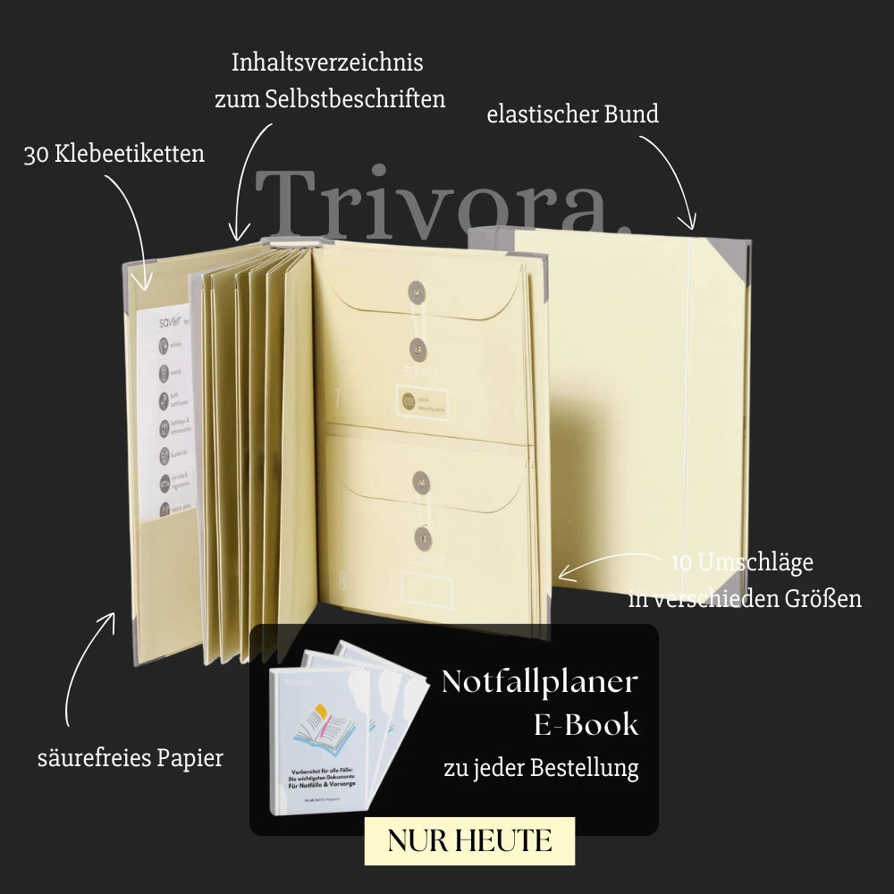 Trivora™ Lebensbuch Dokumenten-Organizer